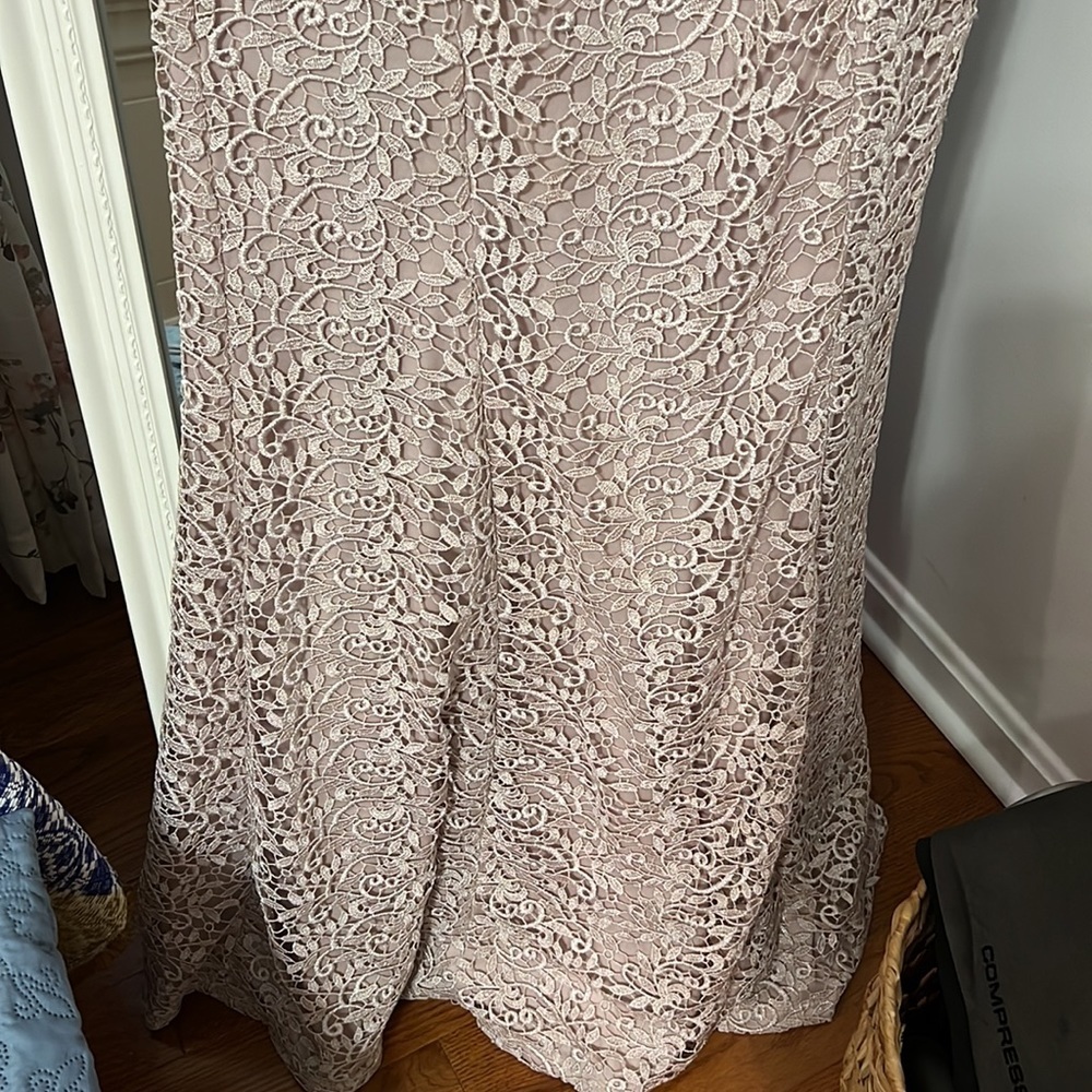 055 JS Collections Dusty Rose Formal Prom Dress Gown - Picture 2 of 10